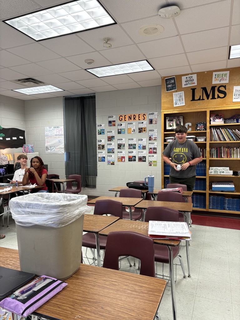 🏀🗑️ Mrs. Cozart's classes brought the heat (and their aim!) to their GA Milestones review with a fun game of Trashketball! What a great way to prepare!