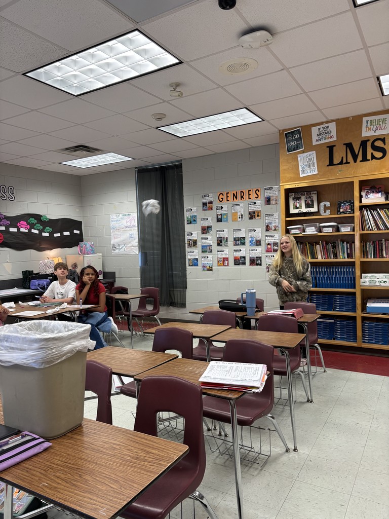 🏀🗑️ Mrs. Cozart's classes brought the heat (and their aim!) to their GA Milestones review with a fun game of Trashketball! What a great way to prepare!