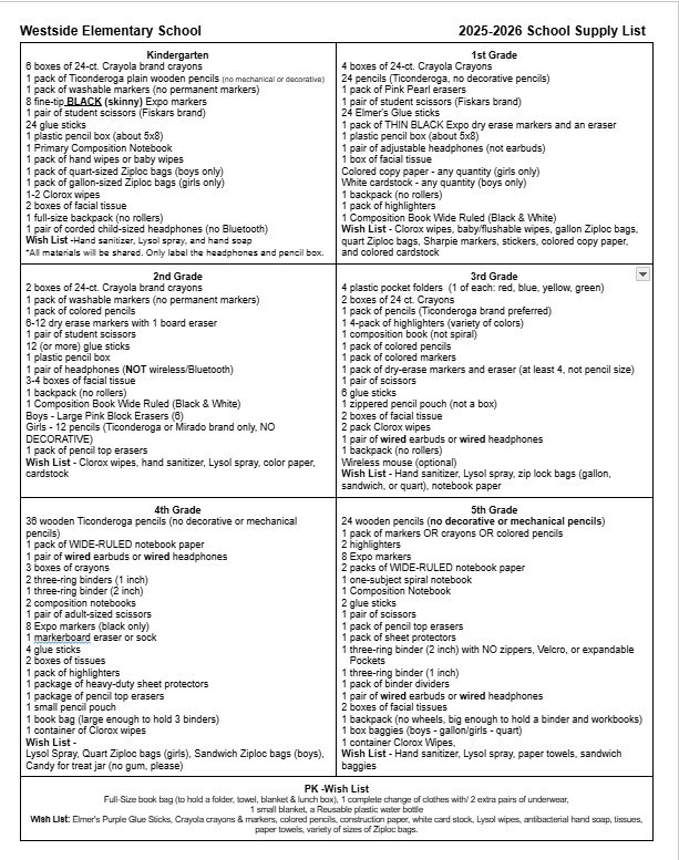 Supply List 25-26