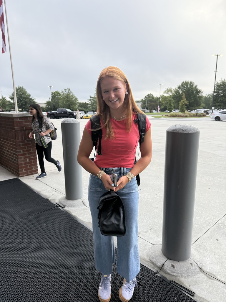 Student arriving for school