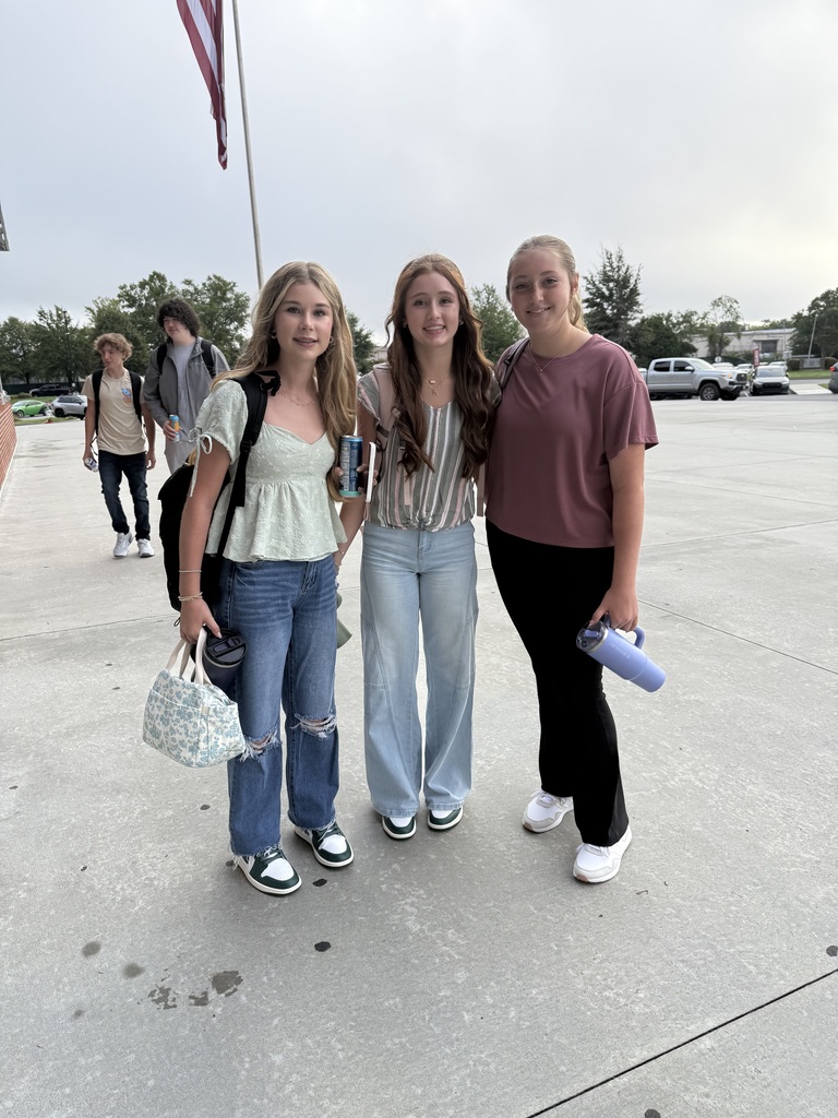 Students arriving for school