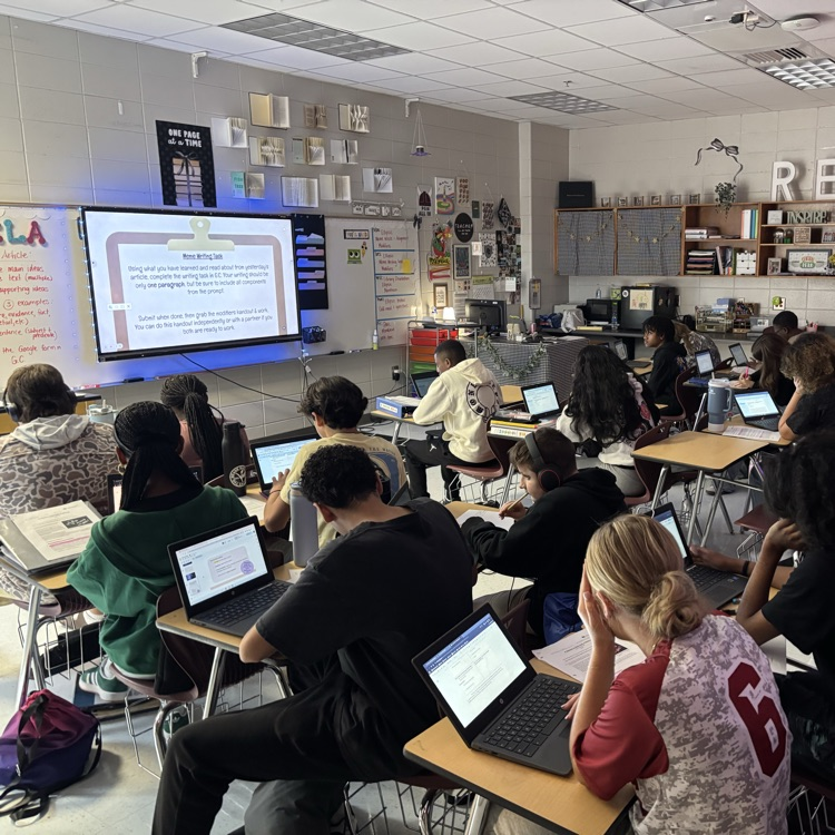 students writing 