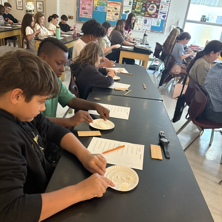 students doing lab