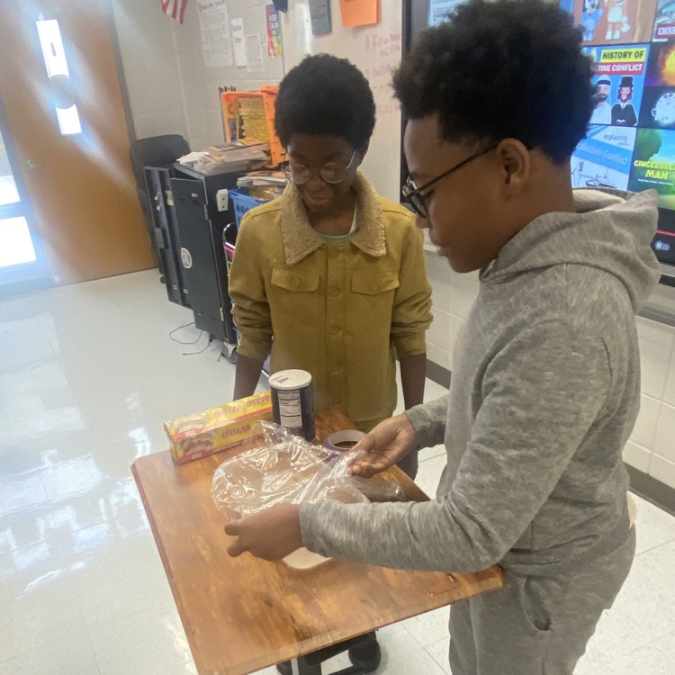 students doing experiment
