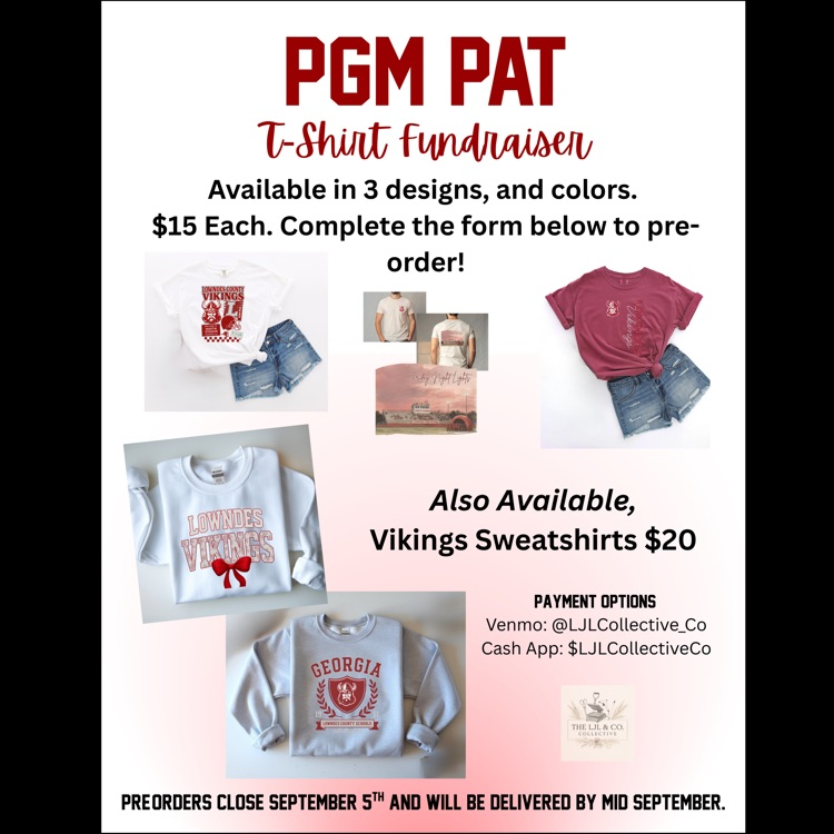 PAT t-shirt fundraiser flyer