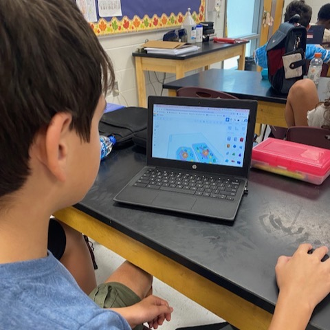 student designing cell