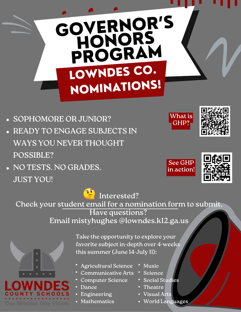 Governor's Honors Program Flyer