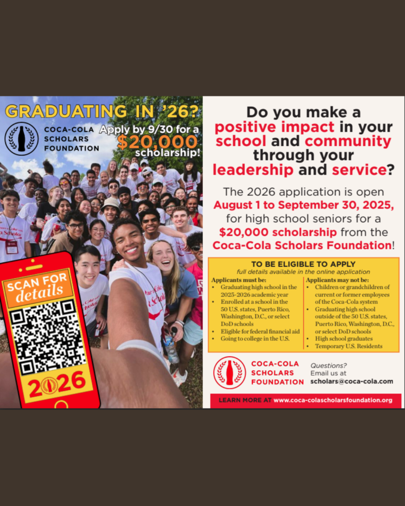 Coke Scholars Foundation flyer