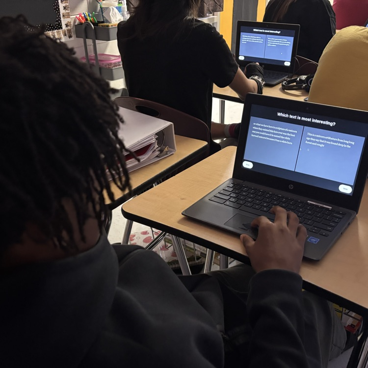 students writing