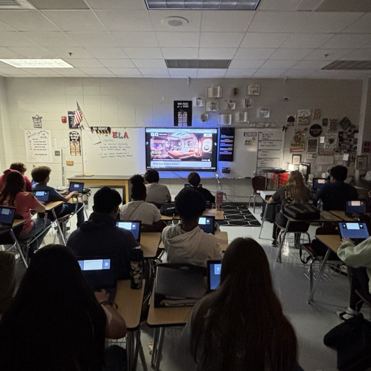 students writing