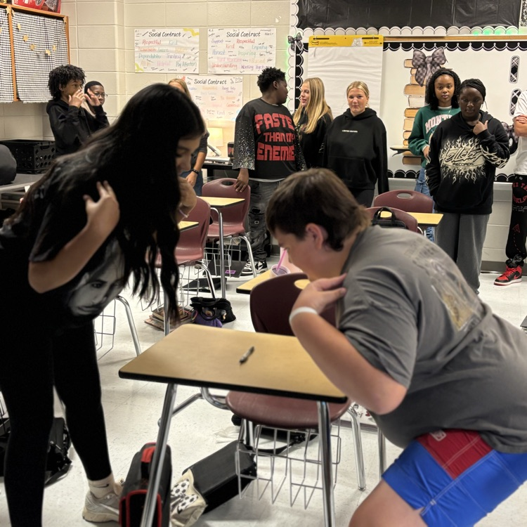 students playing a game