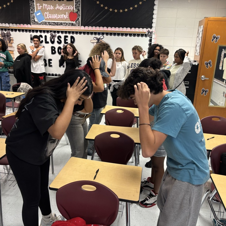 students playing a game