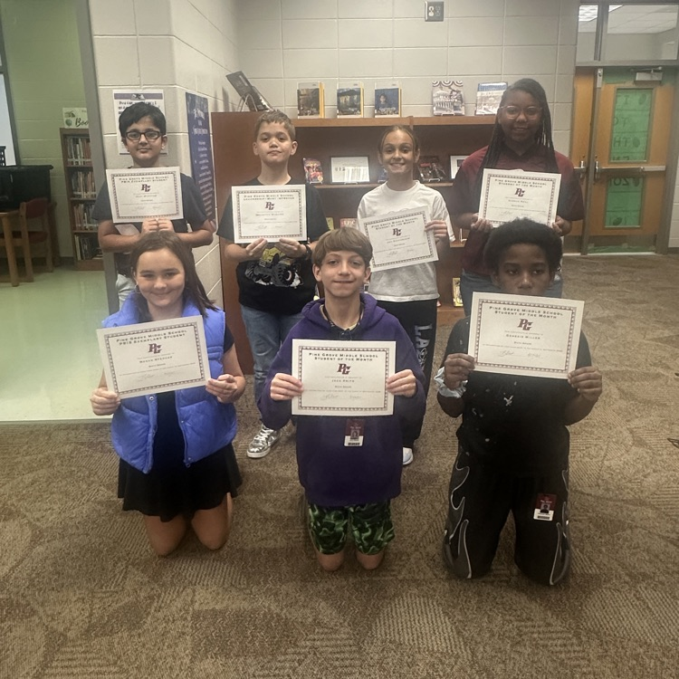 6th grade students of the month