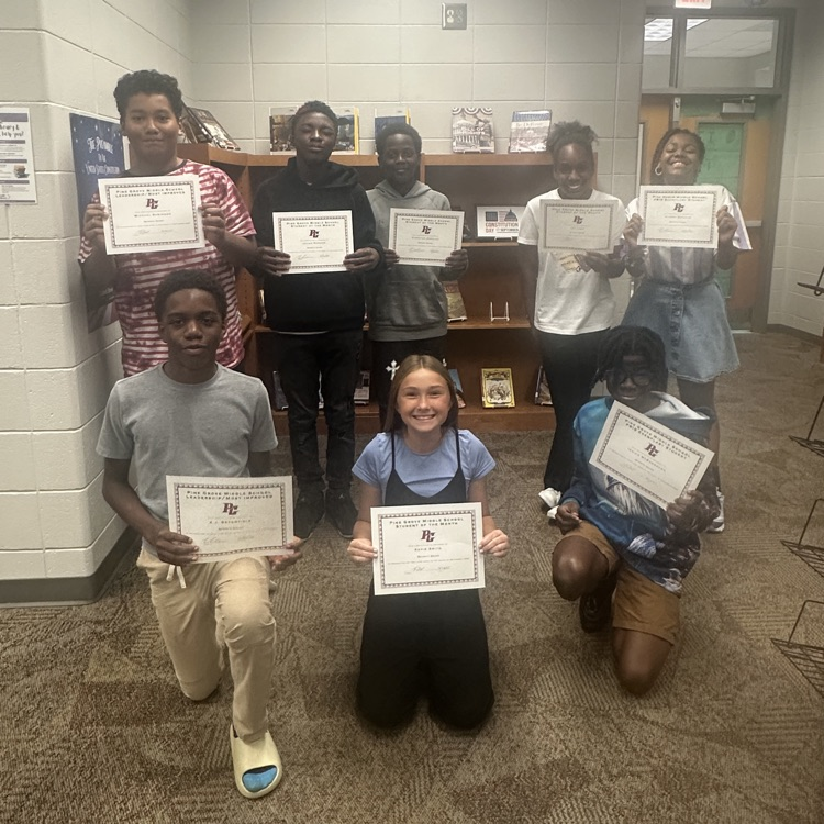 7th grade students of the month