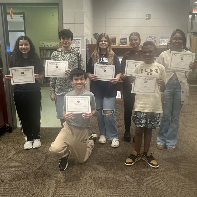 8th grade students of the month