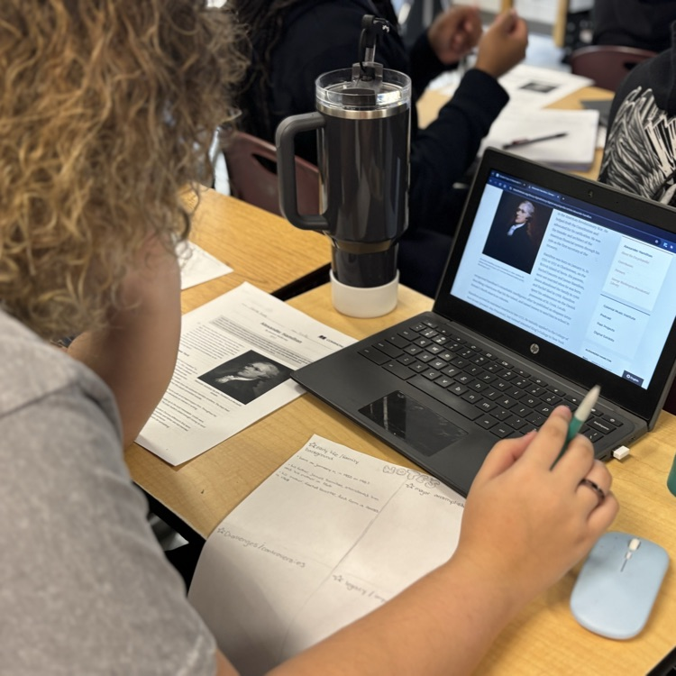students researching 