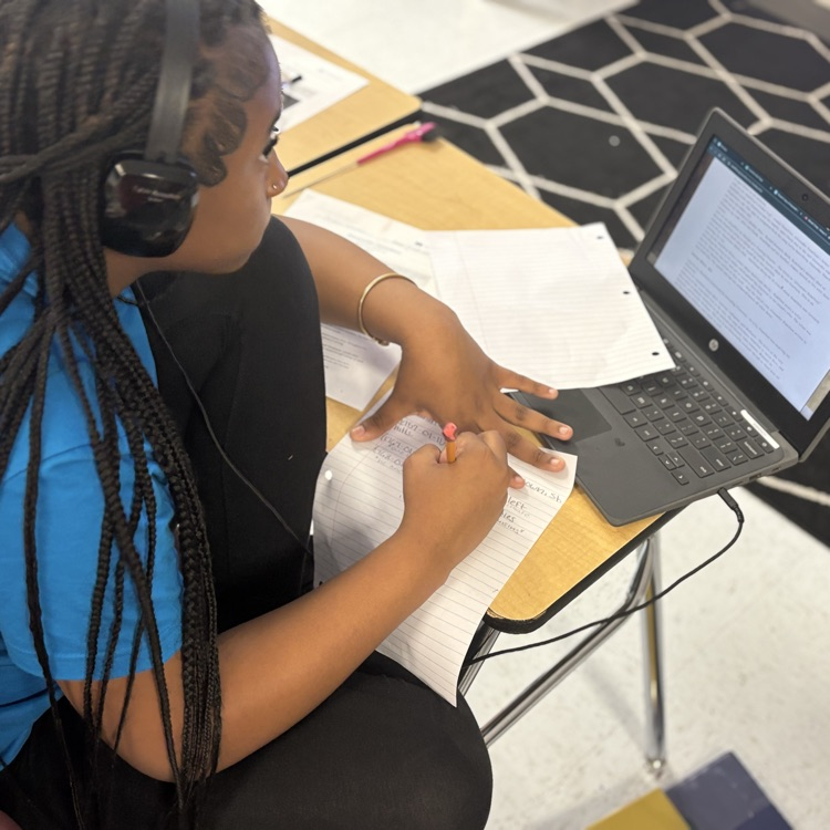 students researching 