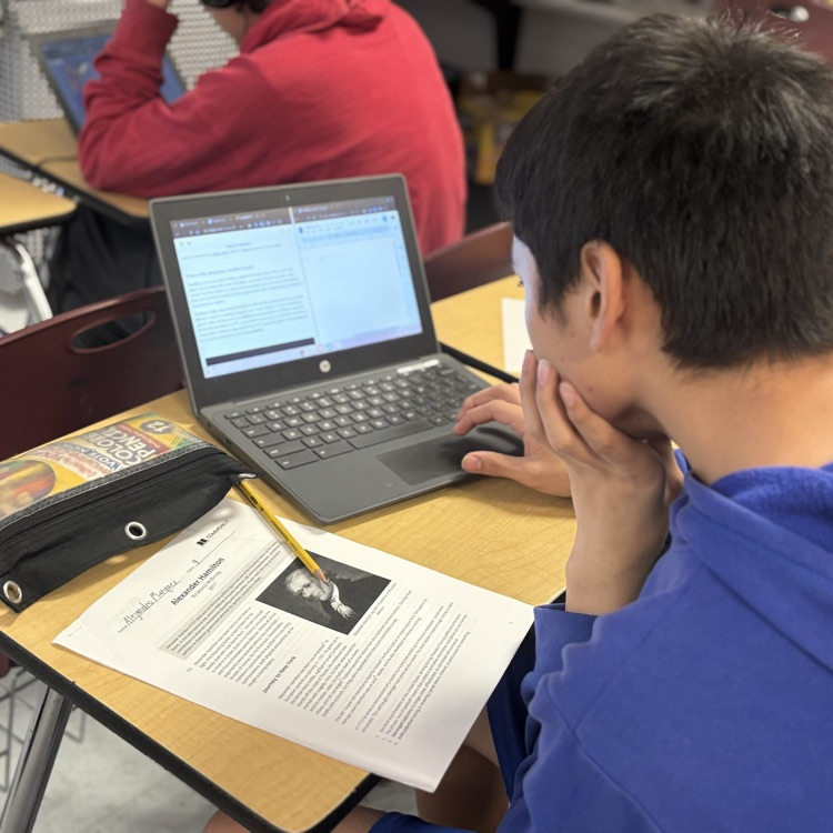 students researching 