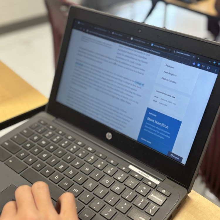 students researching 