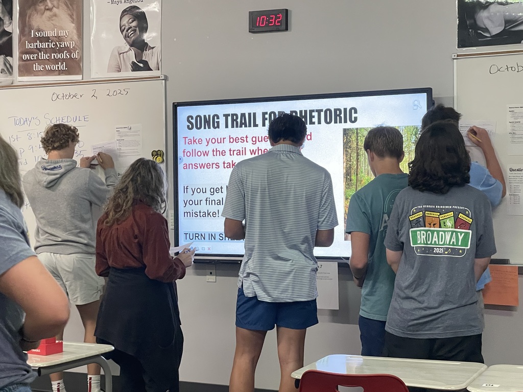 Students competing in Song Trail