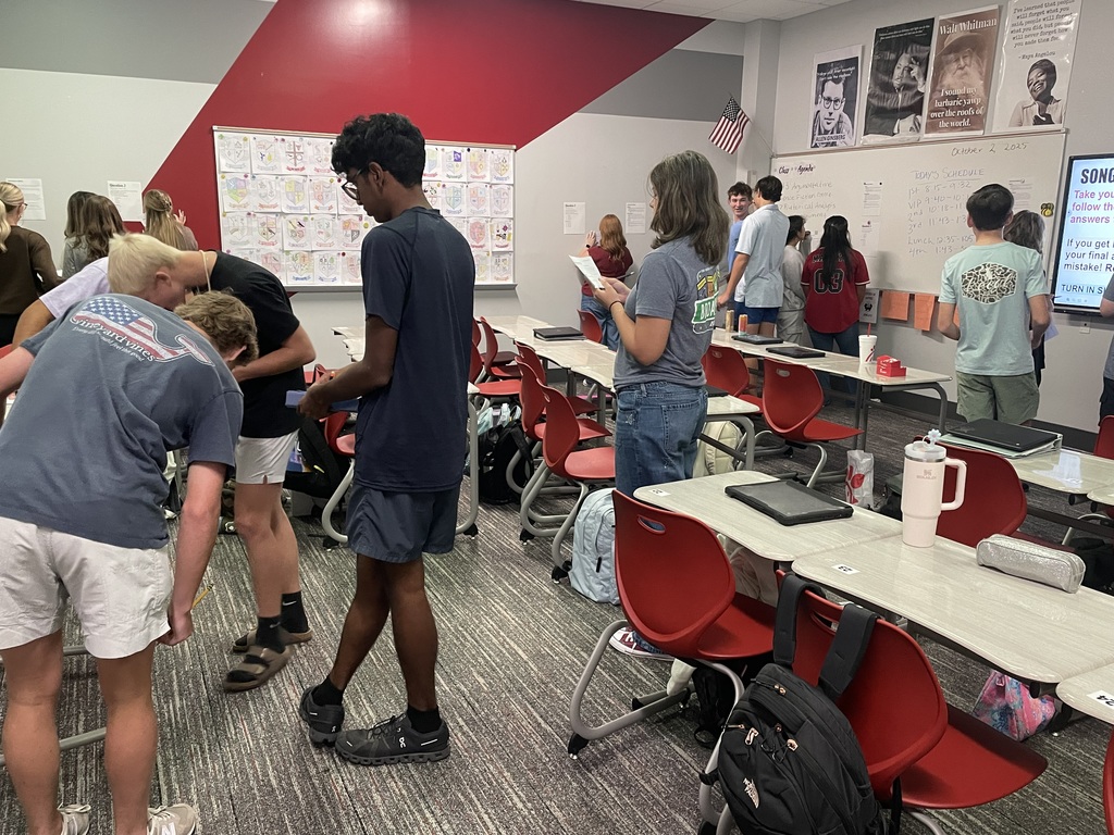 Students competing in Song Trail