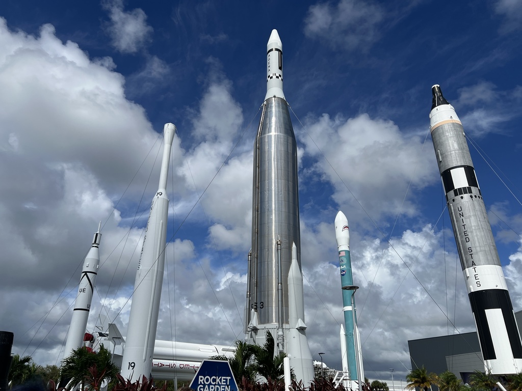 Rockets outside Kennedy Space Center