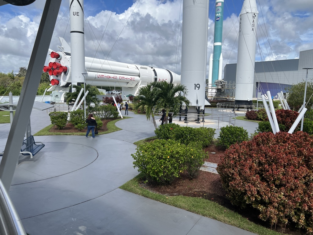 Rockets outside Kennedy Space Center