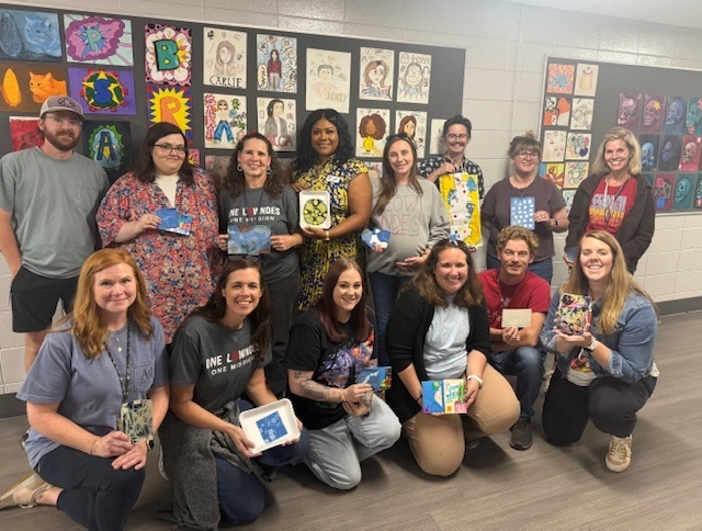 LCS Art teachers at professional learning opportunity