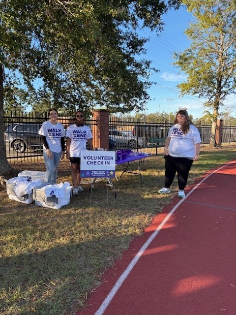 Volunteer check in table workers