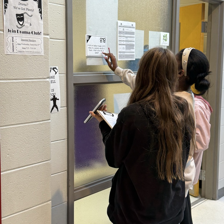 kids working on task cards