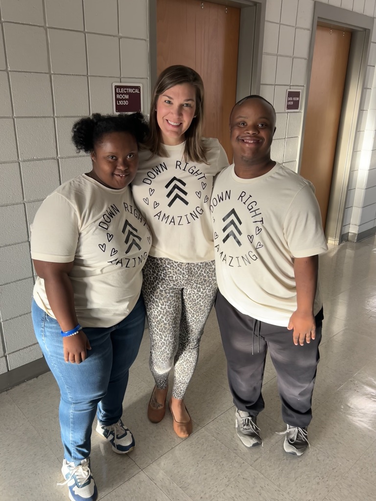 Students with Life Skills teacher Mrs. Fletcher