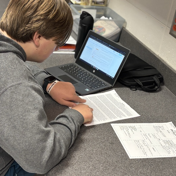 students analyzing text