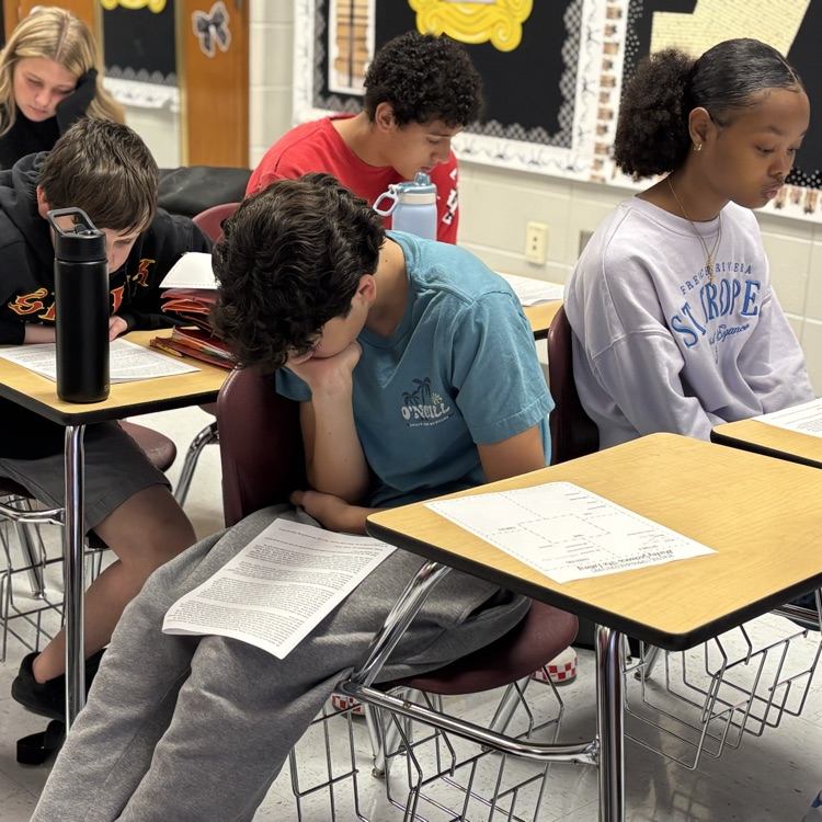 students analyzing text