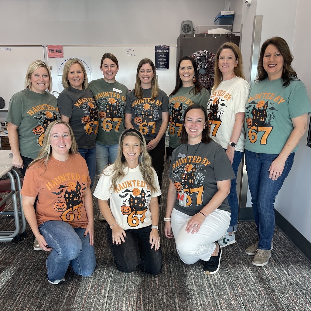 Math teachers wearing Haunted by 6 7 shirts