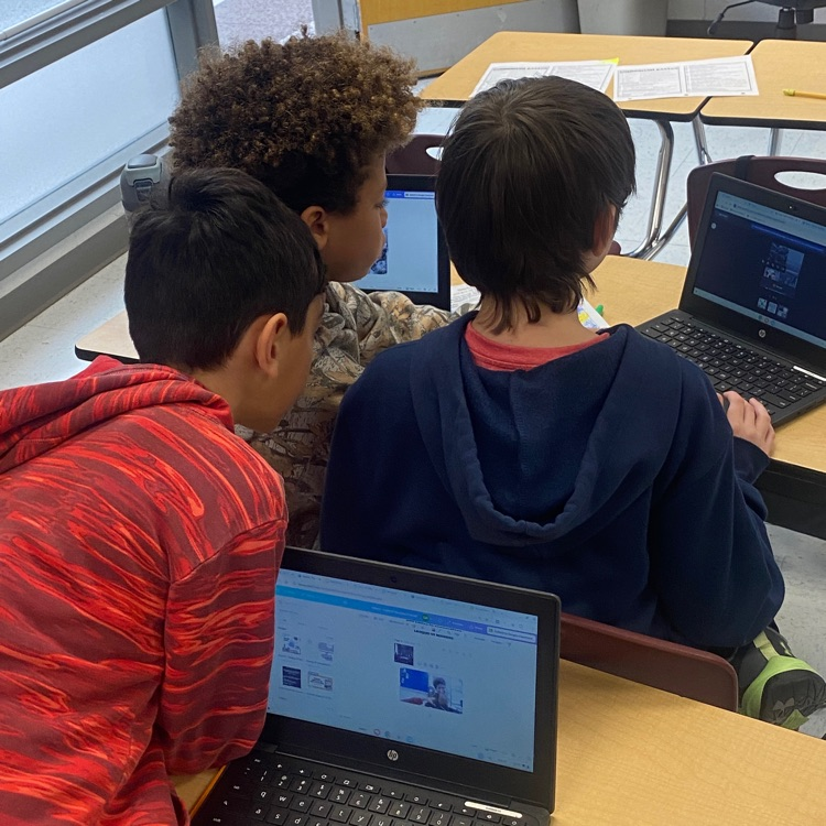 students recording podcasts