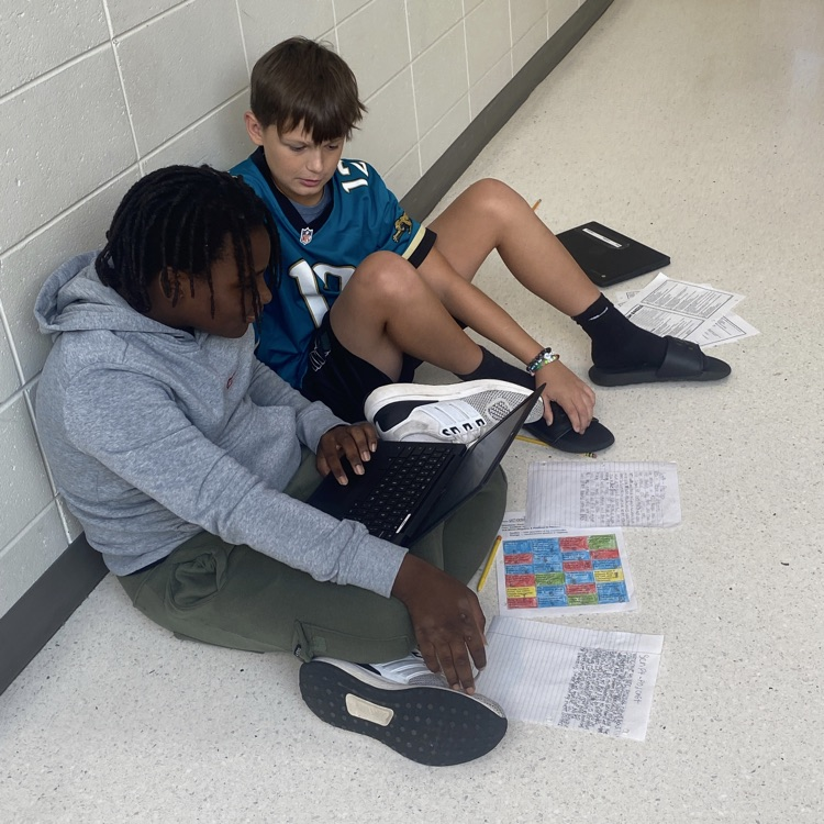 students recording podcasts