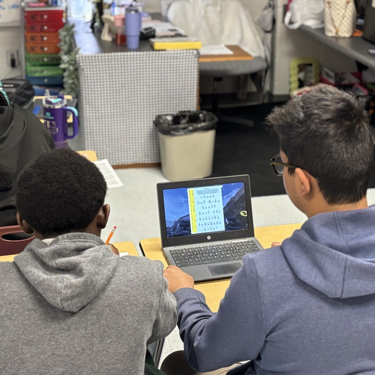 student working on escape room