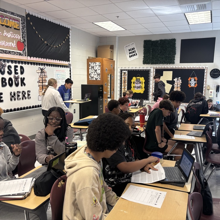 student working on escape room