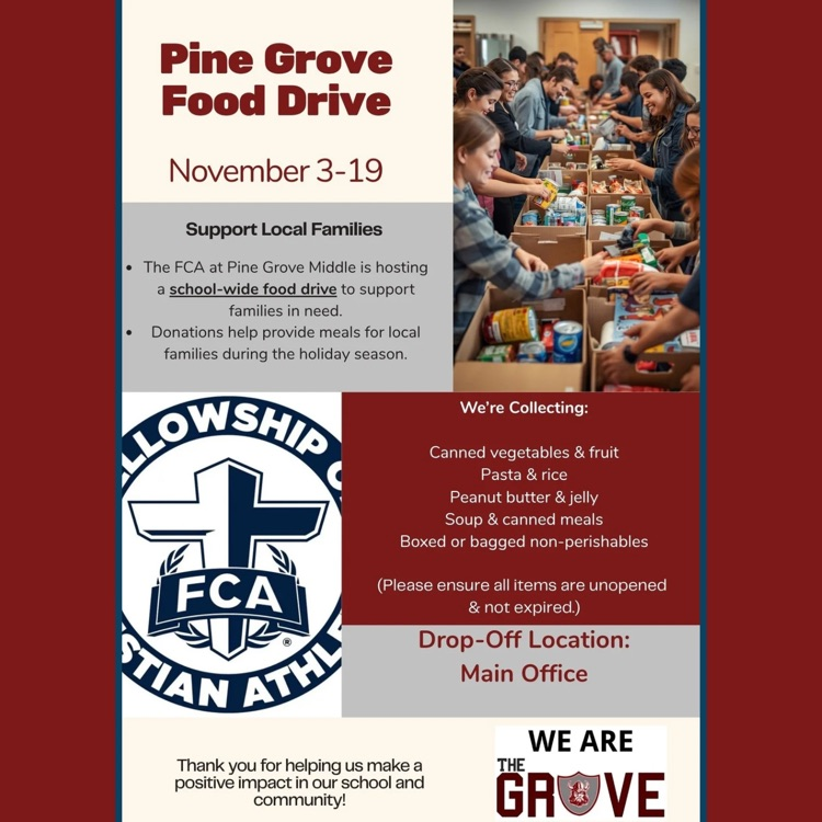 FCA food drive flyer 