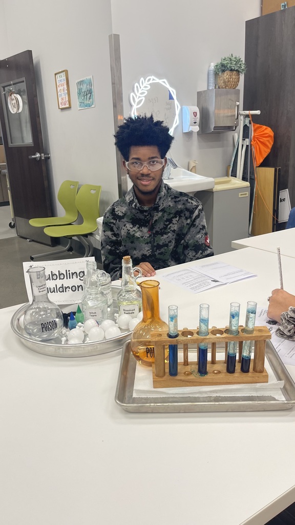 Student with test tubes