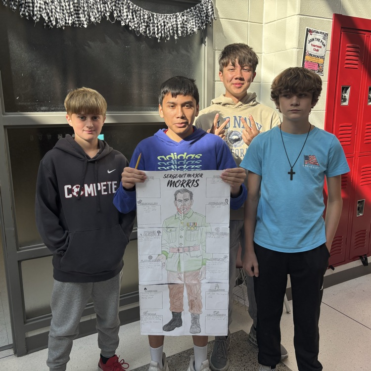 students holding work 