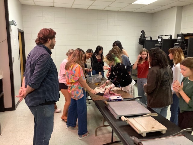 Students participating in workshop