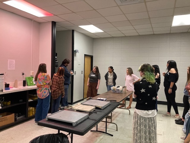 Students participating in workshop