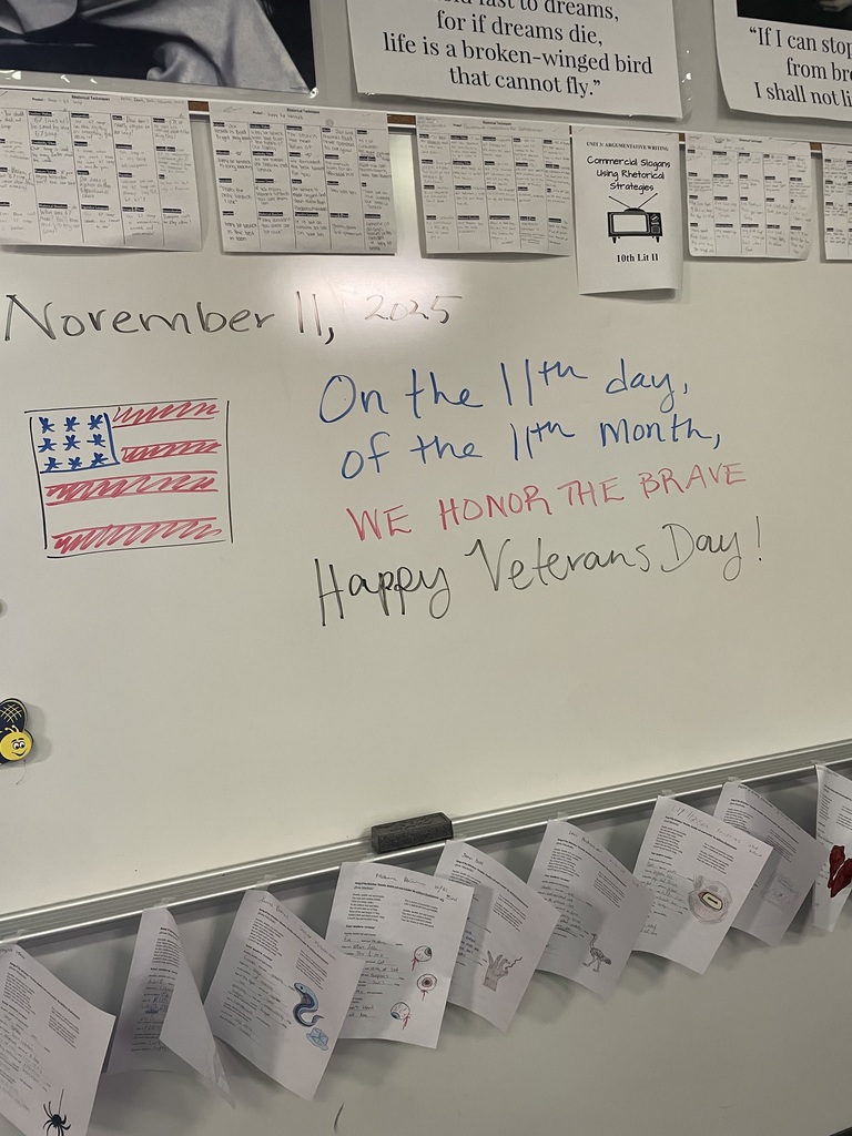 White board Happy Veterans Day
