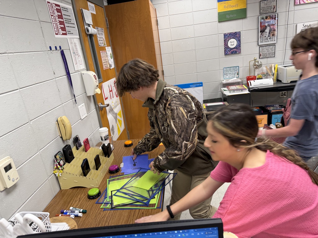 Students working on challenges