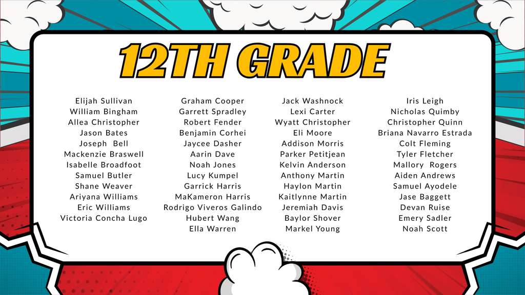 List of 12th graders