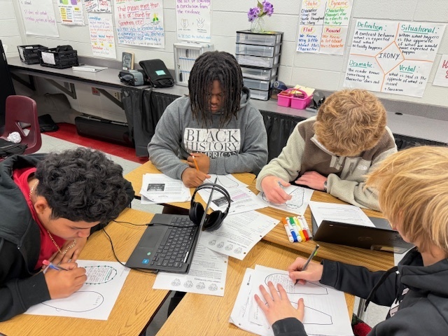 Mrs. Farrar's 8th-grade ELA class used a creative approach to review narrative techniques! Students dressed their class turkey with feathers that highlighted different narrative techniques, such as foreshadowing, flashback, irony, and point of view. Students analyzed narrative techniques from recently read stories, supported their ideas with specific text evidence, and completed a festive activity that reinforced core ELA skills.