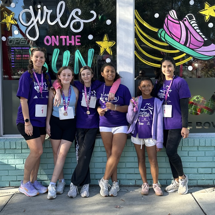 Girls on the Run team after the 5K