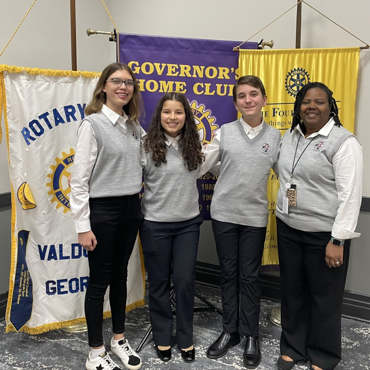 Y-LEAD members and Mrs. Hopkins 