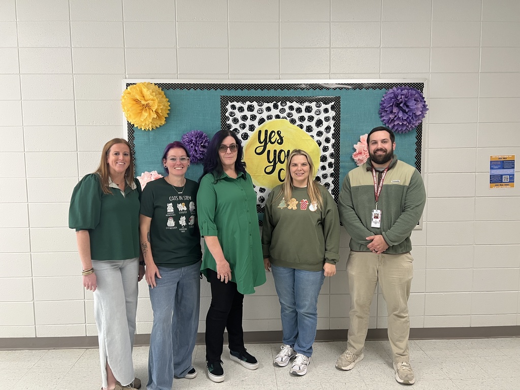 Science teachers wearing green